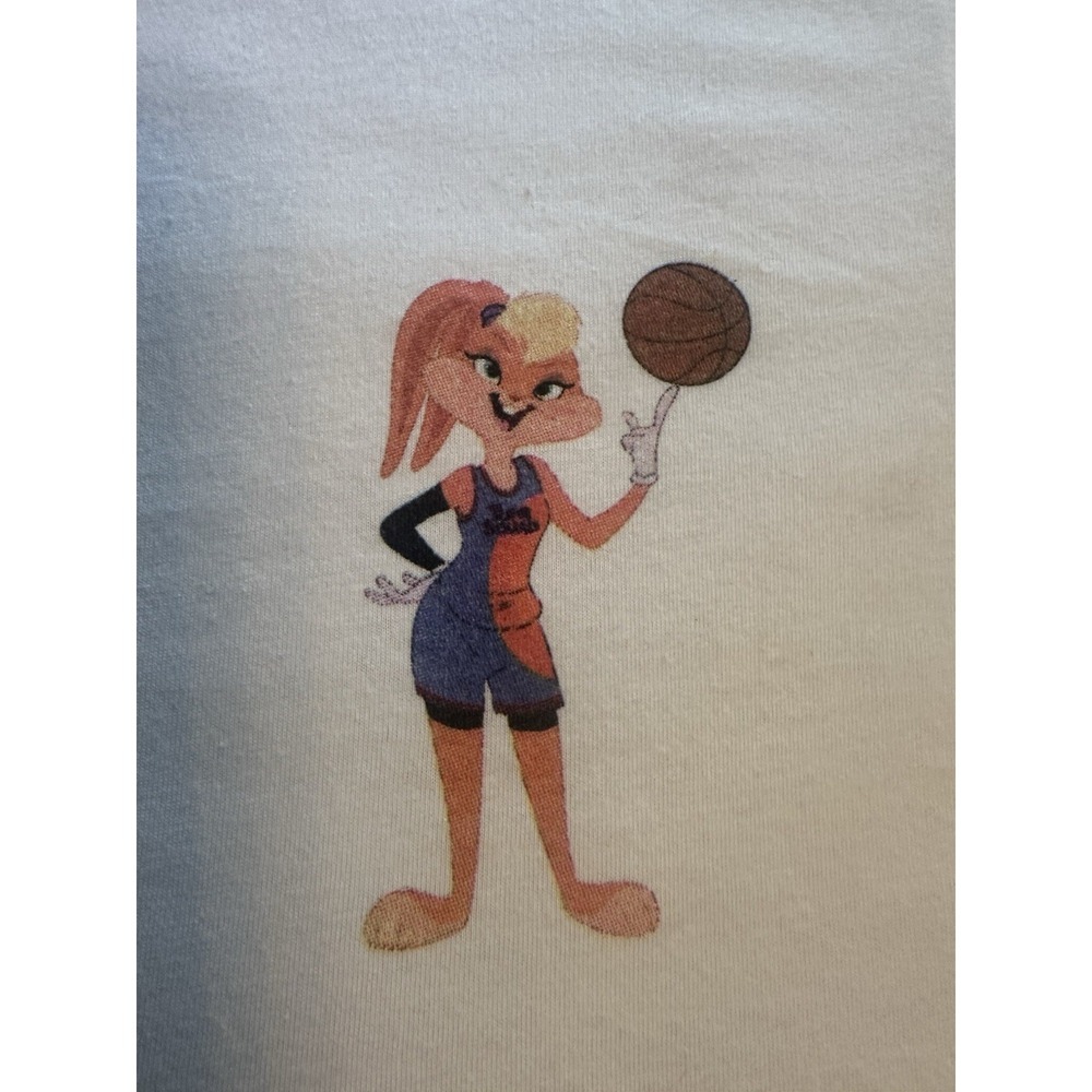 Prince Peter Space Jam Lola Bunny Graphic Tee XS White Made USA NWT Cotton - Picture 6 of 12